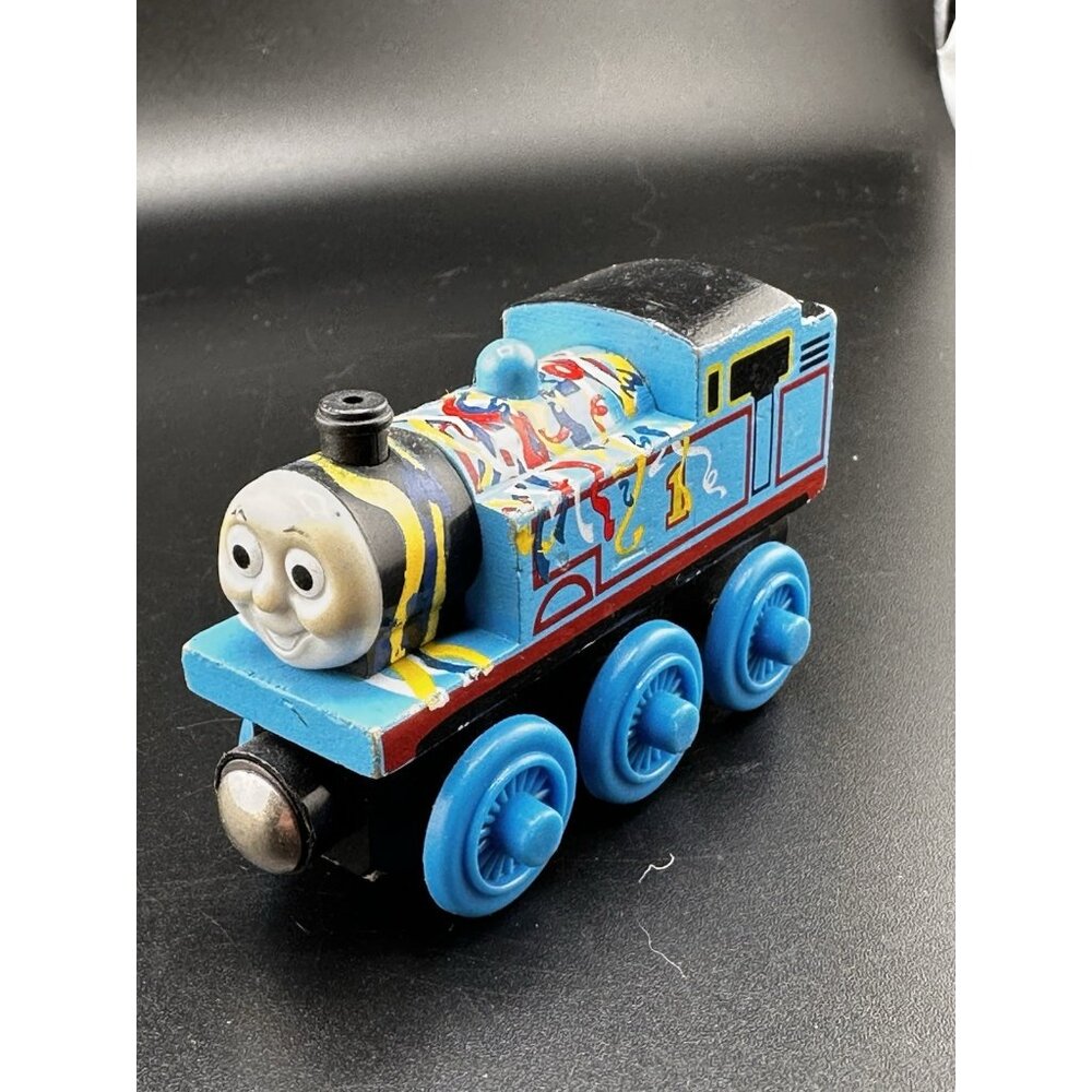 Happy Birthday Thomas Wooden Railway Vtg 2003 Train Engine Learning Curve Ltd